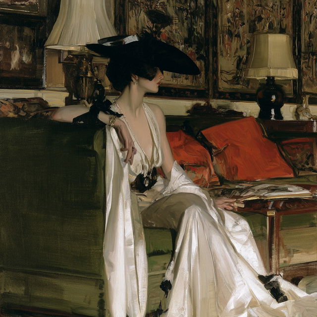 John Lavery style, Midjourney V8.2, render 3 of 4