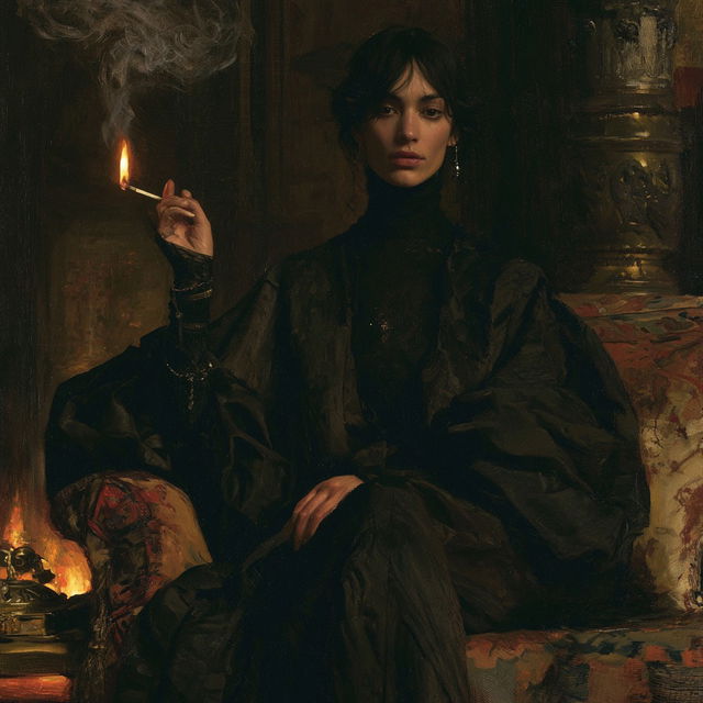 John Maler Collier style, Midjourney V8.2, render 1 of 4