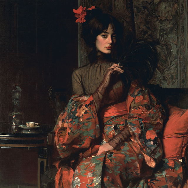 John Maler Collier style, Midjourney V8.2, render 4 of 4