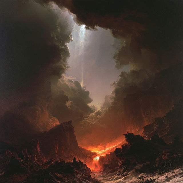 John Martin style, Midjourney V8.2, render 2 of 4