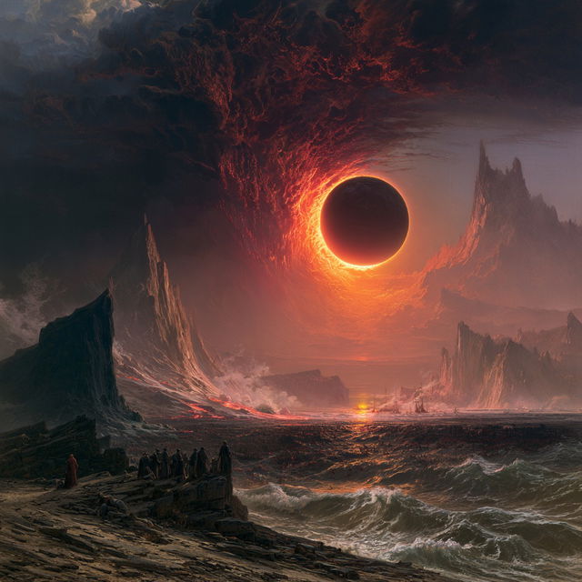 John Martin style, Midjourney V8.2, render 4 of 4