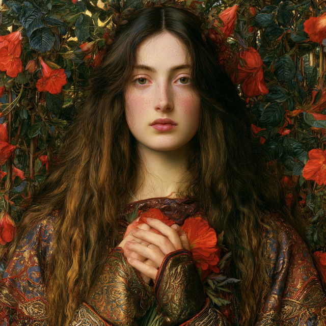 John Melhuish Strudwick style, Midjourney V8.2, render 2 of 4