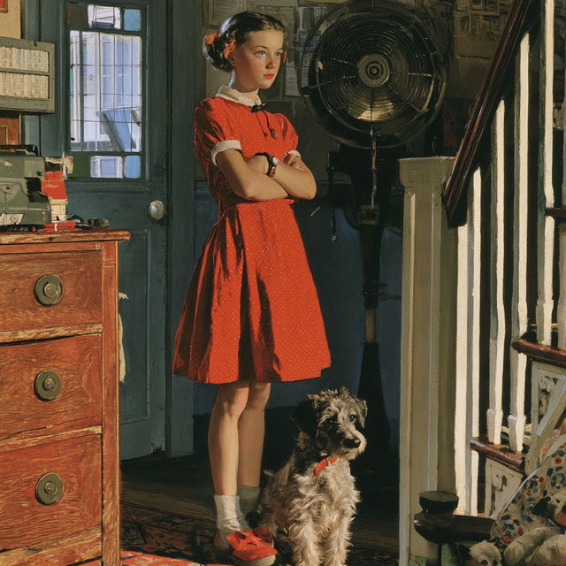 John Philip Falter style, Midjourney V8.2, render 4 of 4