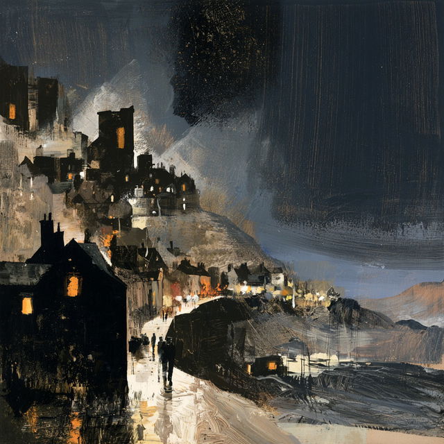 John Piper style, Midjourney V8.2, render 2 of 4
