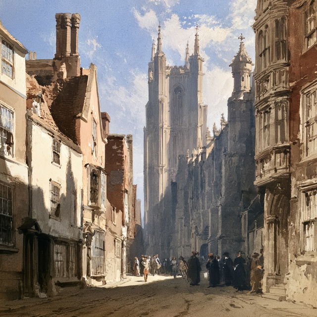 John Sell Cotman style, Midjourney V8.2, render 4 of 4