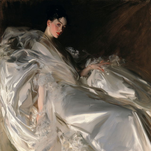 John Singer Sargent style, Midjourney V8.2, render 2 of 4