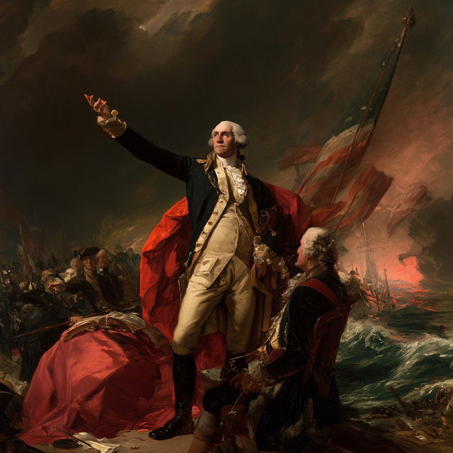 John Trumbull style, Midjourney V8.2, render 4 of 4