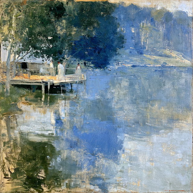 John Twachtman style, Midjourney V8.2, render 2 of 4