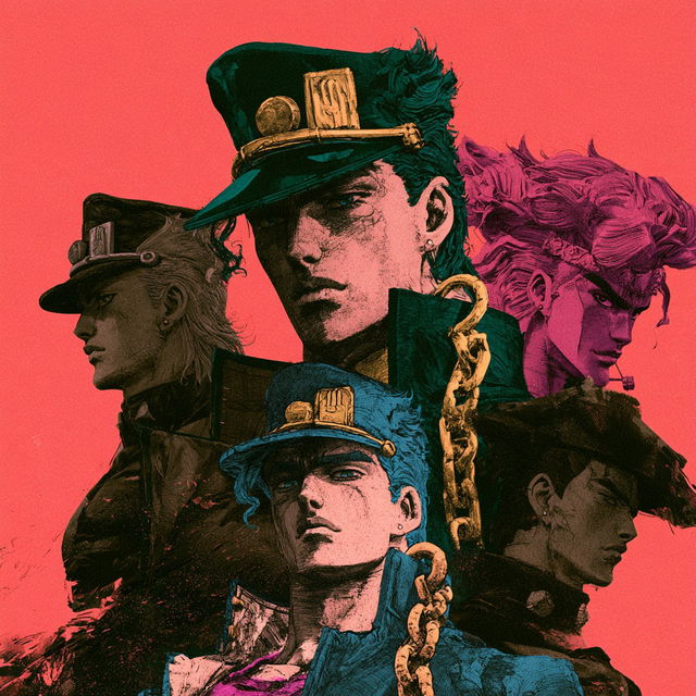 JoJos Bizarre Adventure style, Midjourney V8.2, render 1 of 4