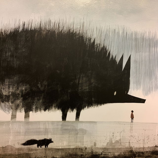 Jon Klassen style, Midjourney V8.2, render 2 of 4