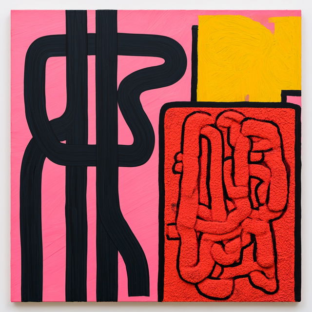 Jonathan Lasker style, Midjourney V8.2, render 3 of 4