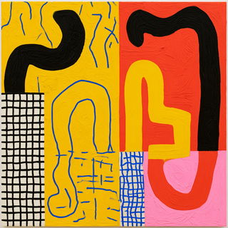 Jonathan Lasker style, Midjourney V8.2, render 1 of 4