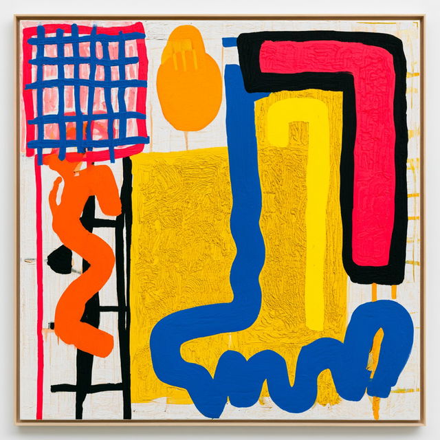 Jonathan Lasker style, Midjourney V8.2, render 4 of 4