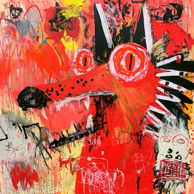 Jonathan Meese style, Midjourney V8.2, render 3 of 4