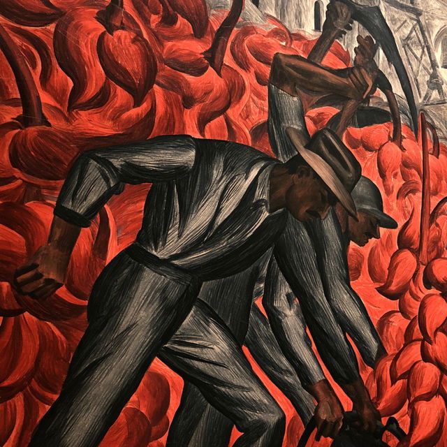 Jose Clemente Orozco style, Midjourney V8.2, render 3 of 4