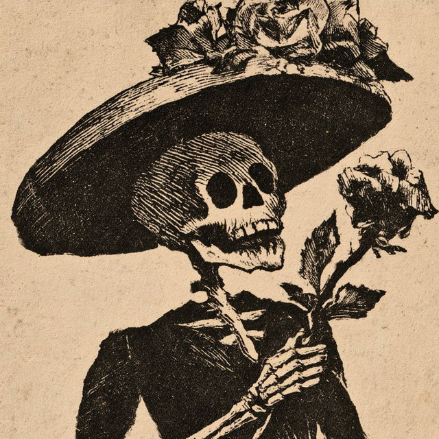 Jose Guadalupe Posada style, Midjourney V8.2, render 3 of 4