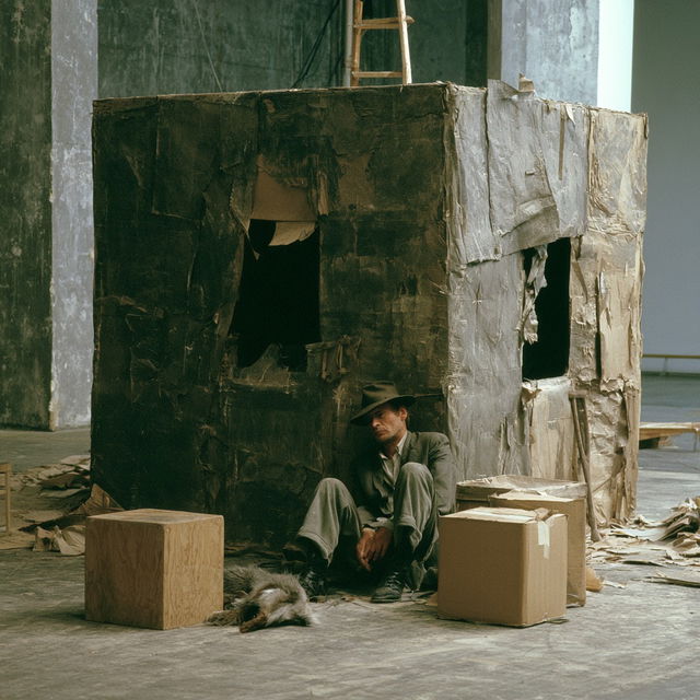 Joseph Beuys style, Midjourney V8.2, render 2 of 4