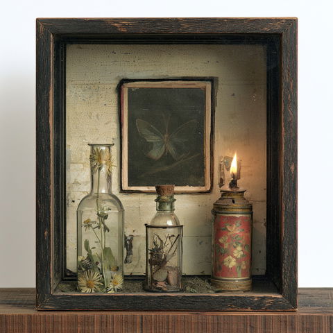 Joseph Cornell style (Various), Midjourney V8.2