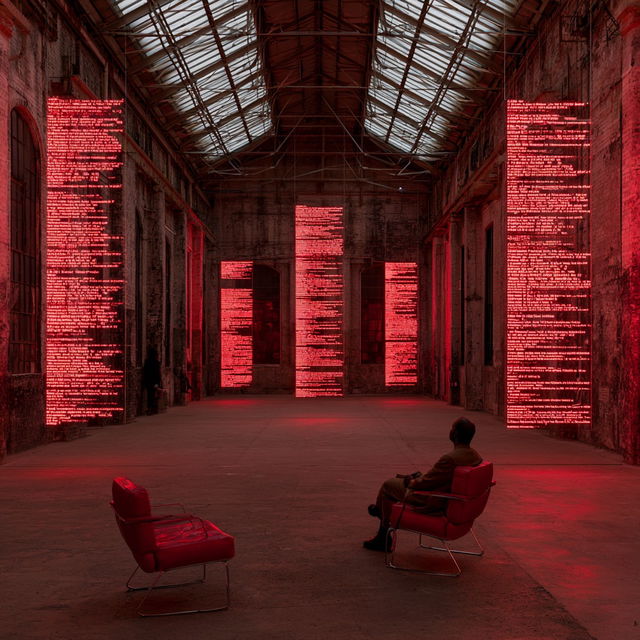 Joseph Kosuth style, Midjourney V8.2, render 3 of 4