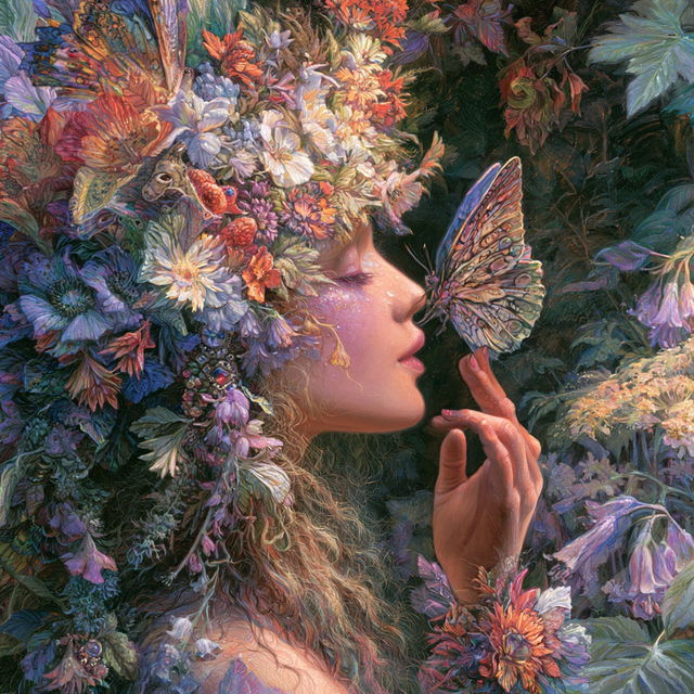 Josephine Wall style, Midjourney V8.2, render 1 of 4