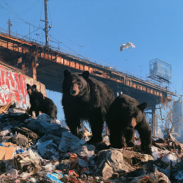 Josh Keyes style, Midjourney V8.2, render 3 of 4