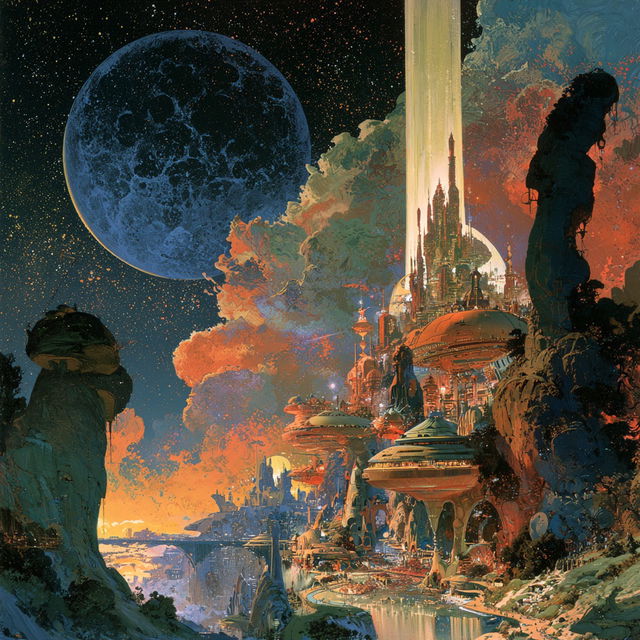 Josh Kirby style, Midjourney V8.2, render 3 of 4