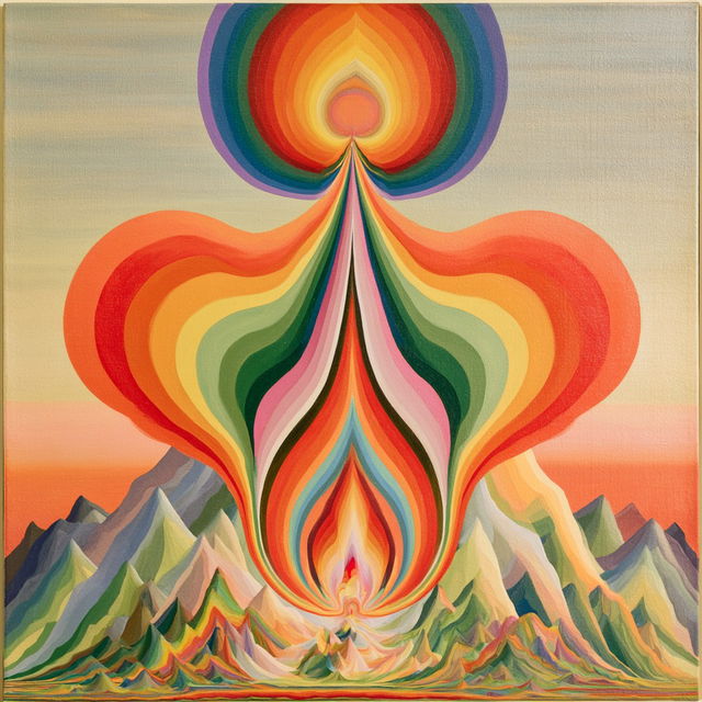 Judy Chicago style, Midjourney V8.2, render 2 of 4