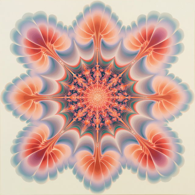 Judy Chicago style, Midjourney V8.2, render 1 of 4