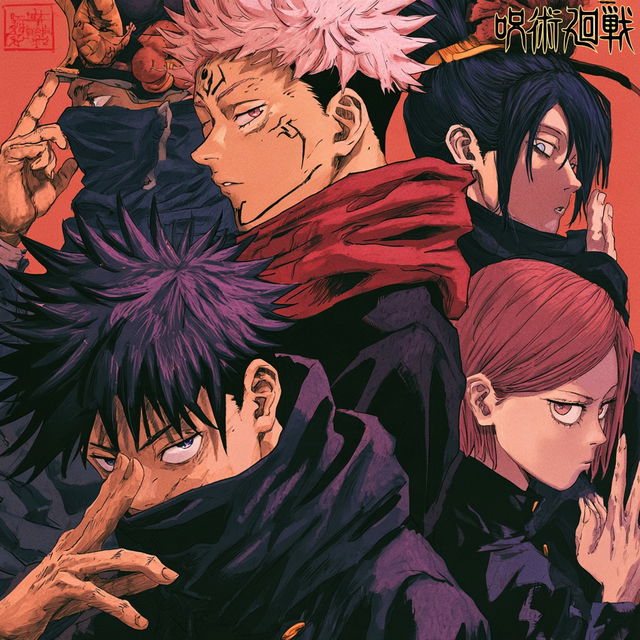 Jujutsu Kaisen style, Midjourney V8.2, render 4 of 4