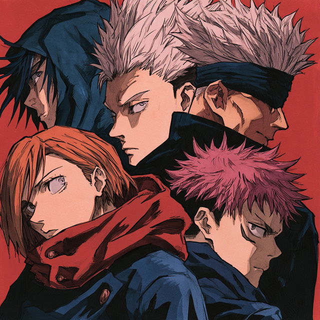 Jujutsu Kaisen style, Midjourney V8.2, render 3 of 4