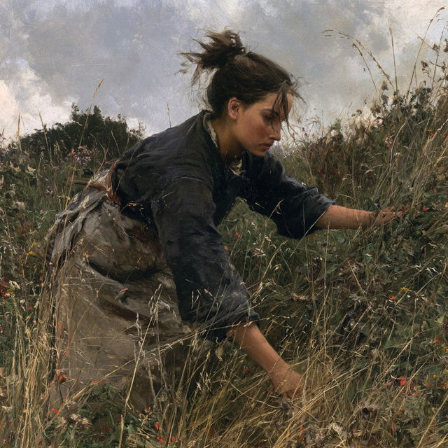 Jules Bastien-Lepage style, Midjourney V8.2, render 2 of 4