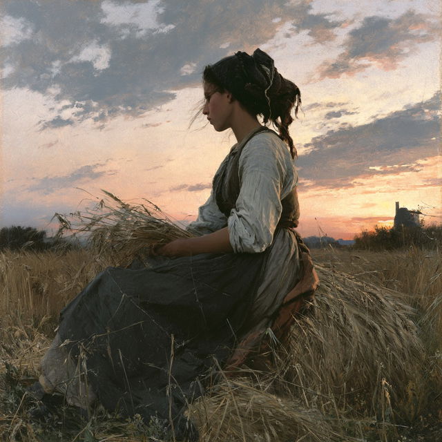 Jules Breton style, Midjourney V8.2, render 4 of 4