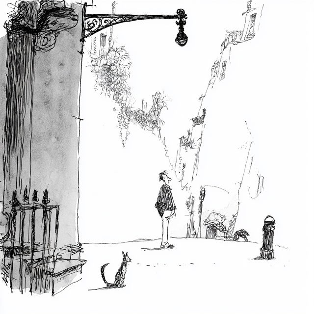 Jules Feiffer style, Midjourney V8.2, render 2 of 4