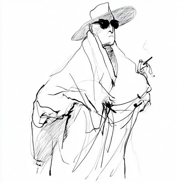 Jules Feiffer style, Midjourney V8.2, render 3 of 4