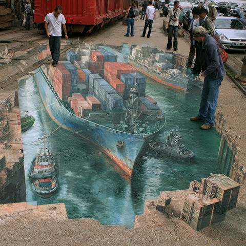 Julian Beever style (Various), Midjourney V8.2