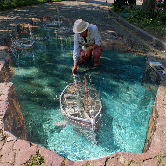 Julian Beever style, Midjourney V8.2, render 4 of 4
