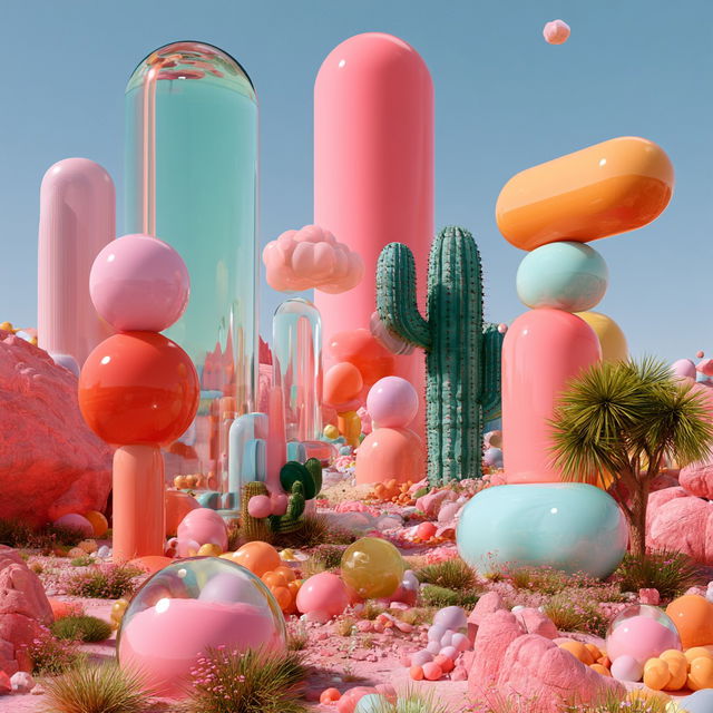 Julian Glander style, Midjourney V8.2, render 2 of 4