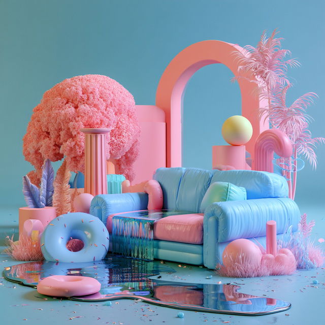 Julian Glander style, Midjourney V8.2, render 1 of 4