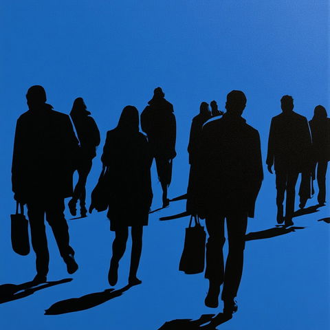 Julian Opie style (Various), Midjourney V8.2
