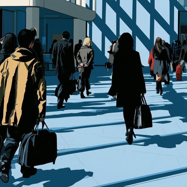 Julian Opie style, Midjourney V8.2, render 4 of 4