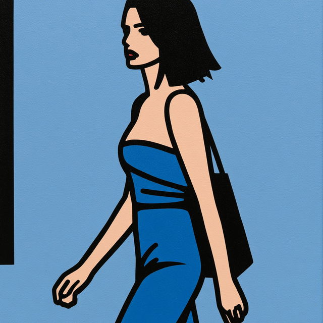 Julian Opie style, Midjourney V8.2, render 3 of 4