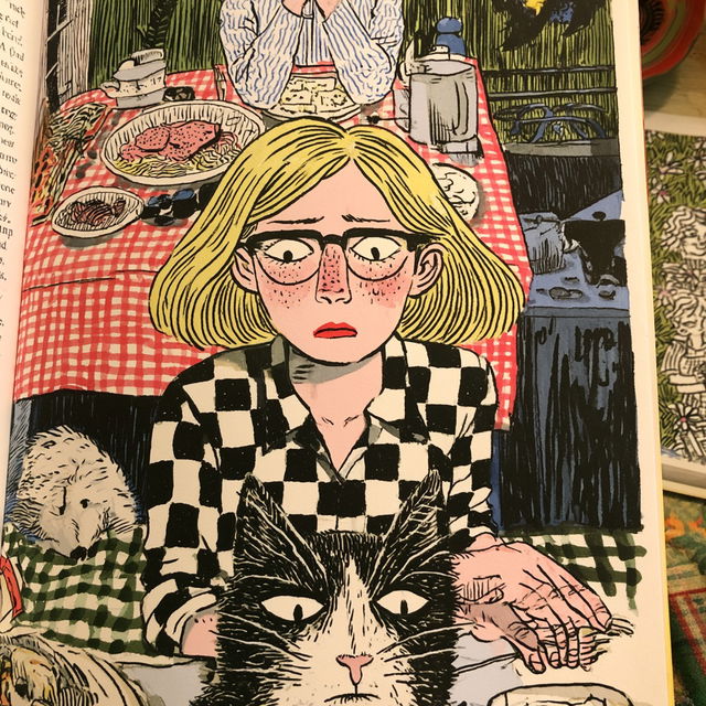 Julie Doucet style, Midjourney V8.2, render 4 of 4