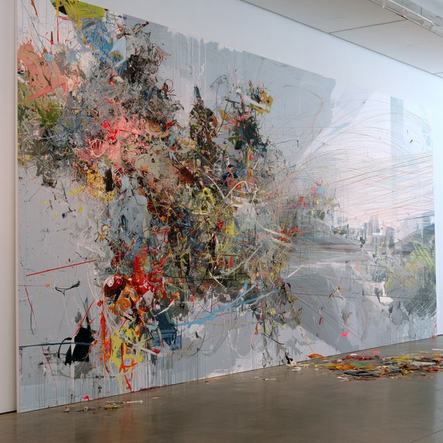 Julie Mehretu style, Midjourney V8.2, render 2 of 4
