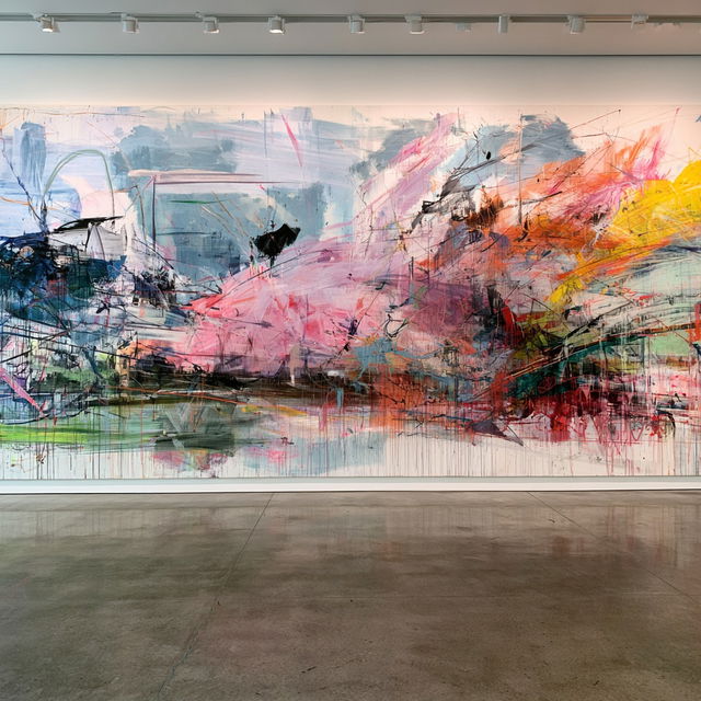 Julie Mehretu style, Midjourney V8.2, render 1 of 4