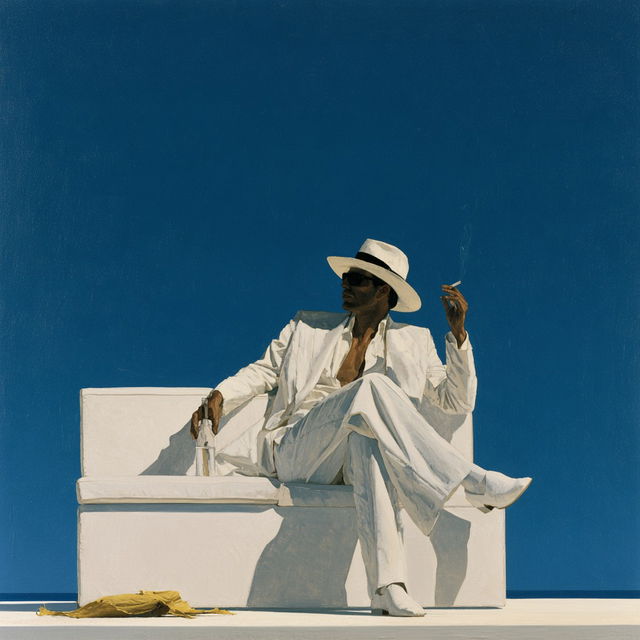 Julio Larraz style, Midjourney V8.2, render 1 of 4