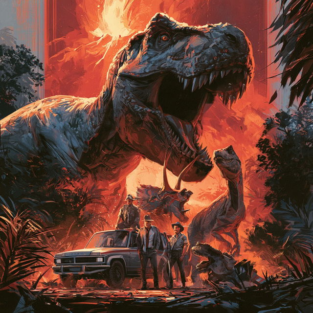Jurassic Park style, Midjourney V8.2, render 4 of 4
