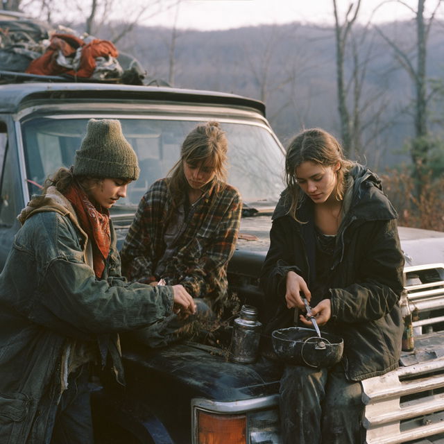 Justine Kurland style, Midjourney V8.2, render 2 of 4