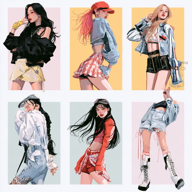 K-pop fashion style, Midjourney V8.2, render 4 of 4