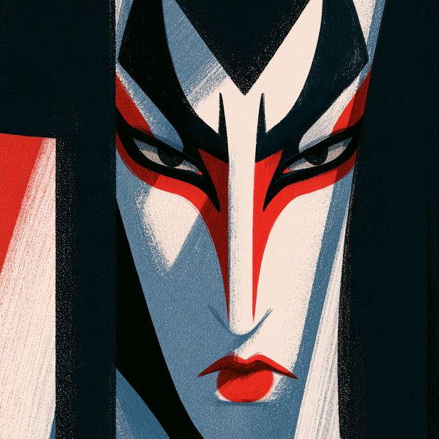 Kabuki style, Midjourney V8.2, render 2 of 4