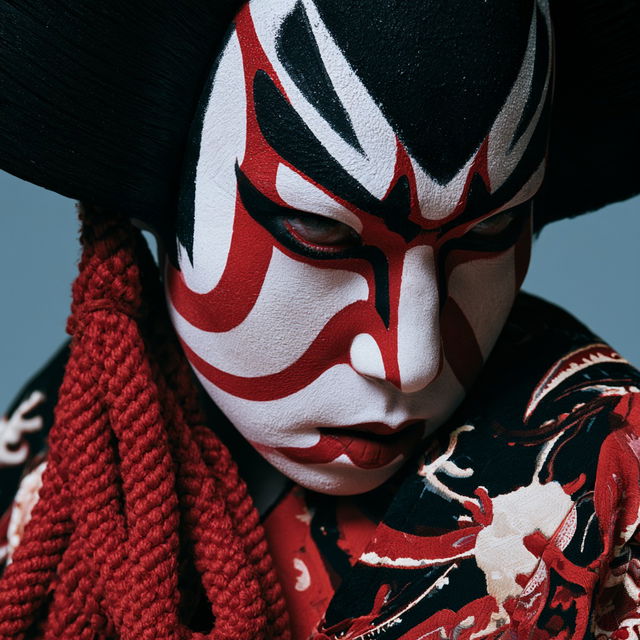 Kabuki style, Midjourney V8.2, render 3 of 4